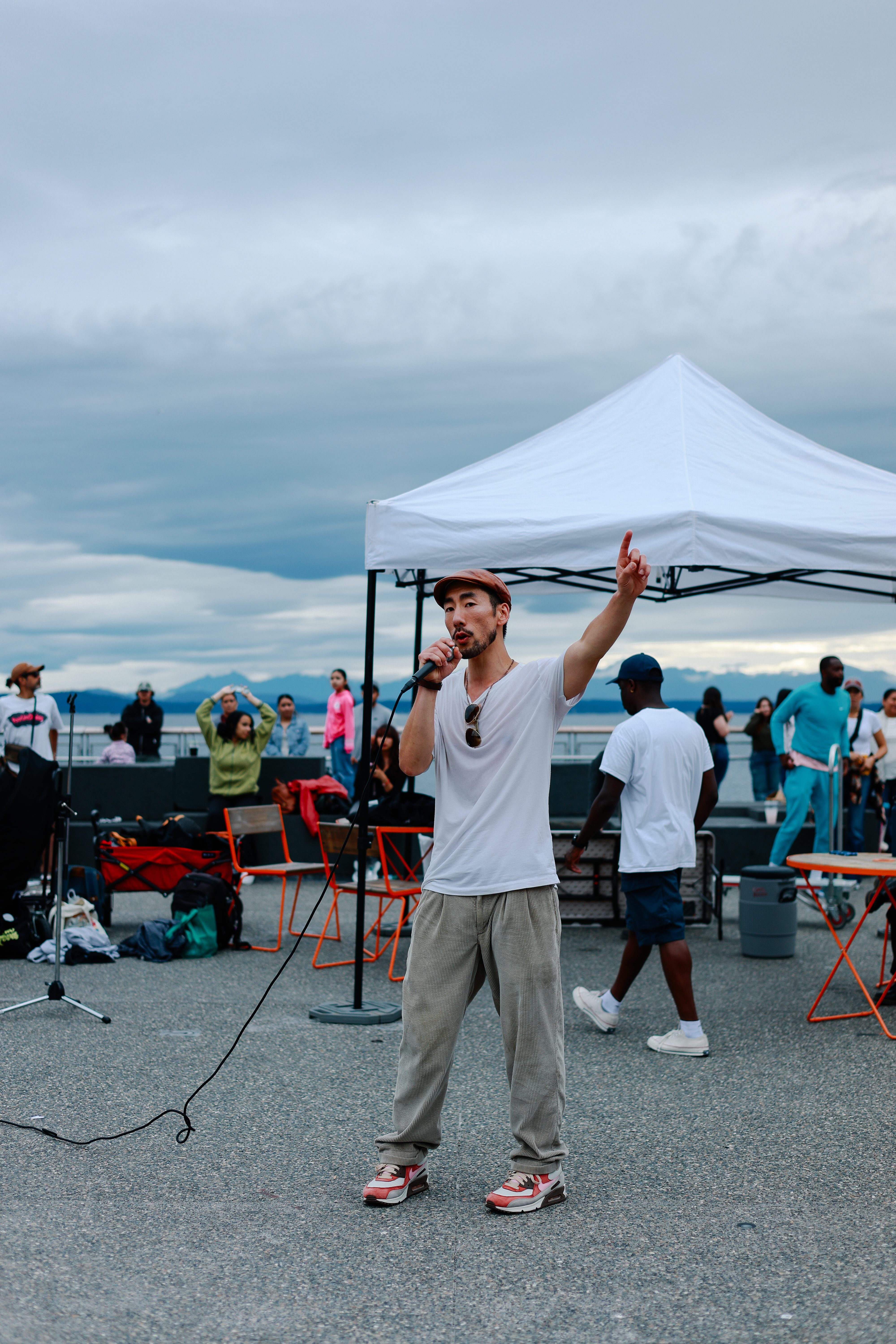 Community dancing at Hustle on the Pier